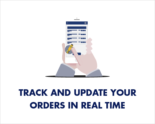 Track and update your orders in real time